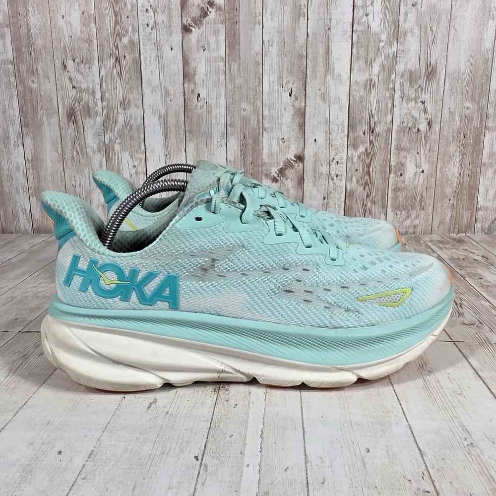 Hoka Clifton 9 Sky Blue Summer Song Running Shoes Womens 10.5 1127896-SMQ
